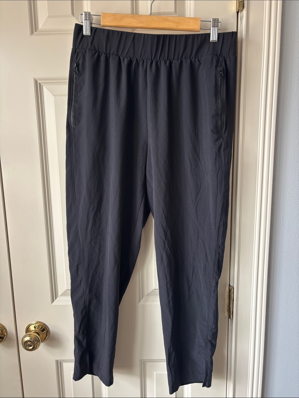 Zella Black Elastic-Waist Zip Pocket Joggers